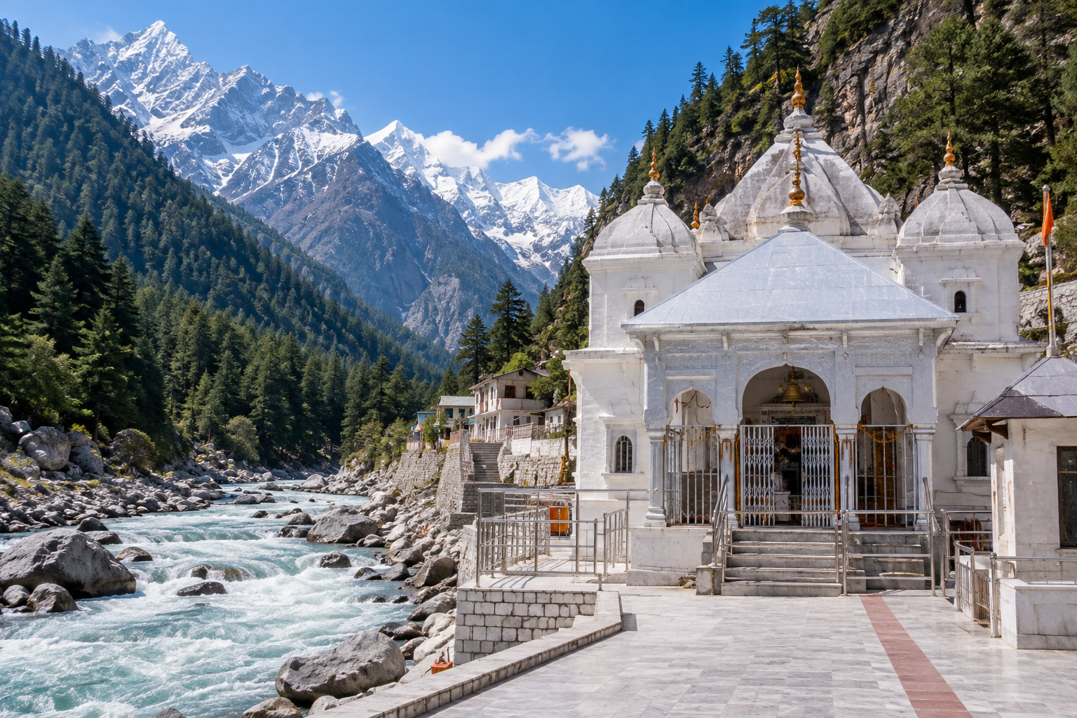 Himalayan valley scenery near the Badrinath route