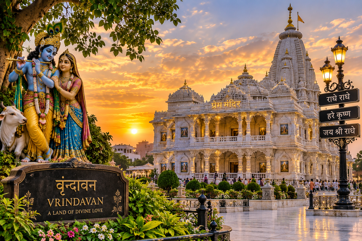 Vrindavan temple scenery