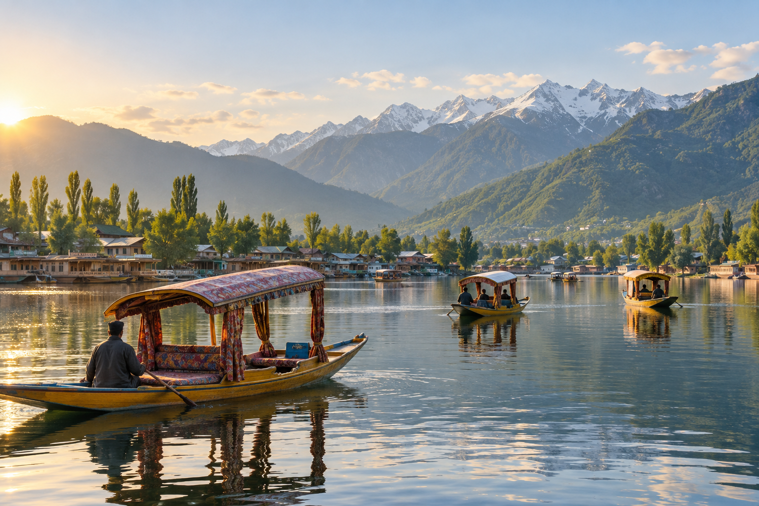 Dal Lake scenery in Kashmir