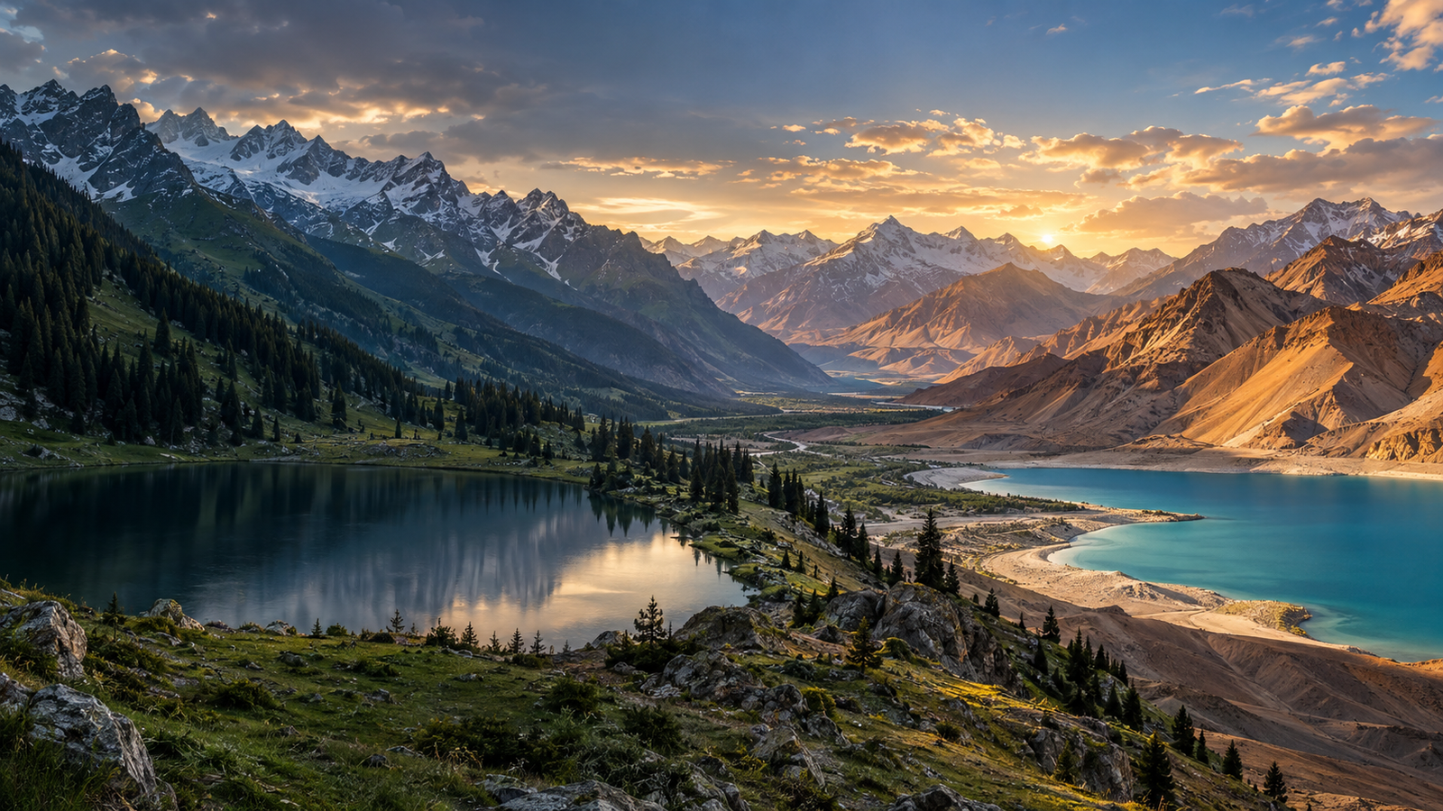 Kashmir and Ladakh Himalayan mountain landscape