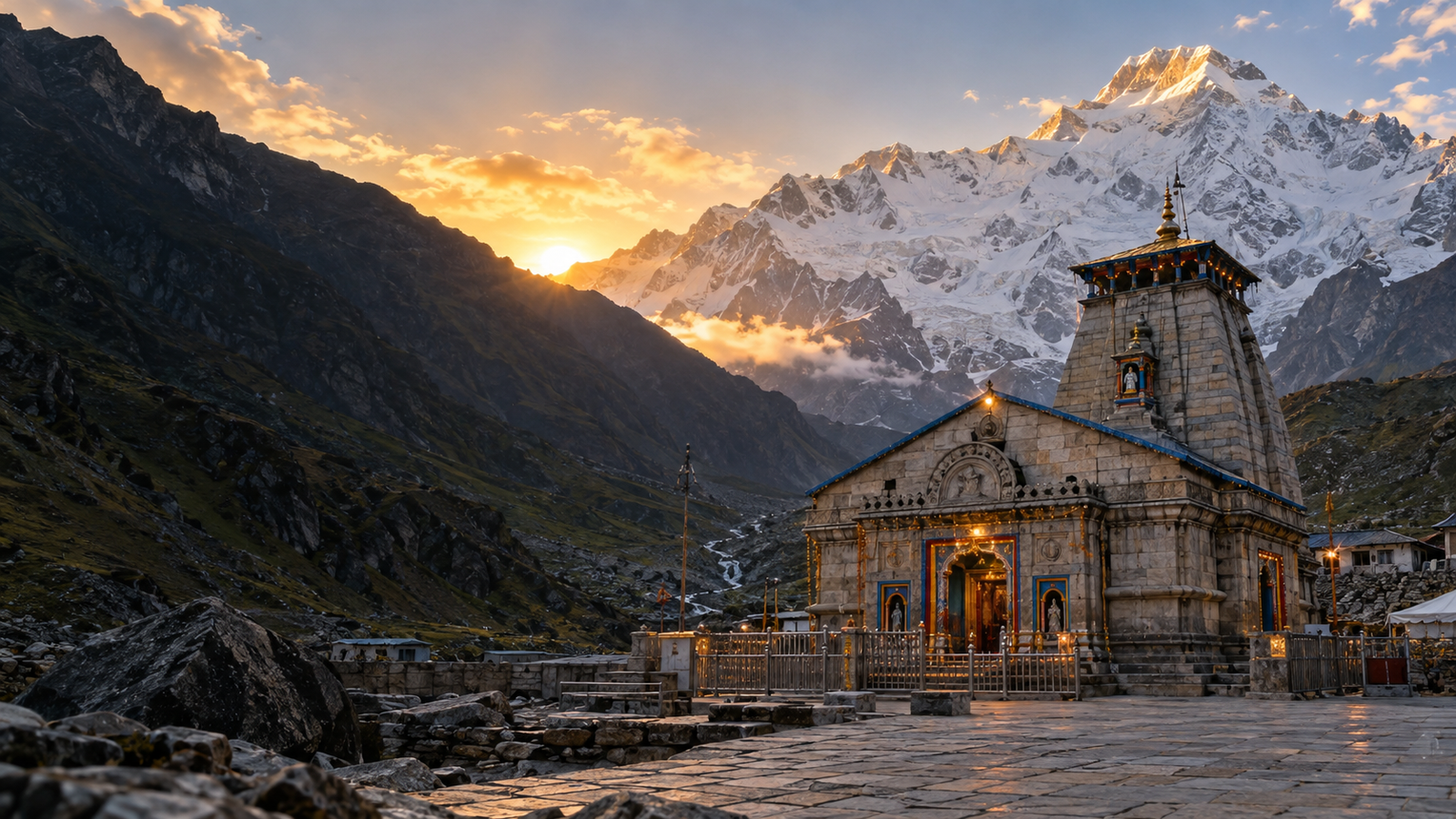 Kedarnath Temple in the Himalayas