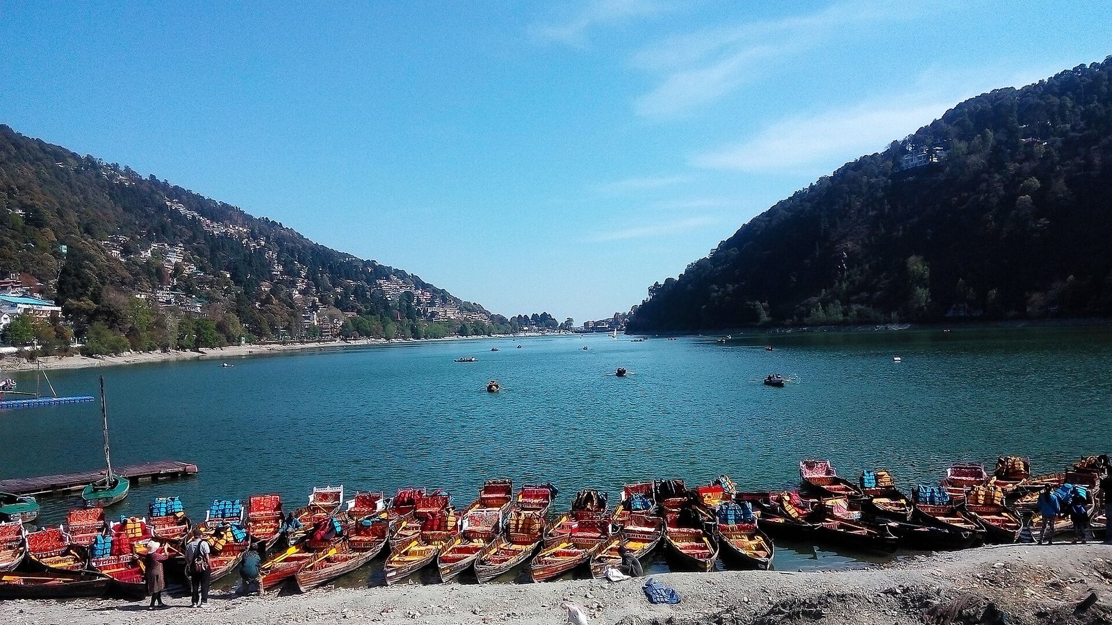 Naini Lake and surrounding hills in Nainital