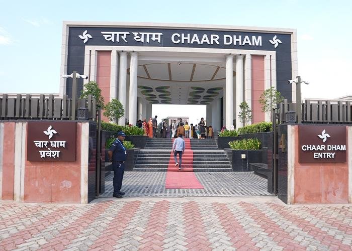 Char Dham Temple entrance in Vrindavan