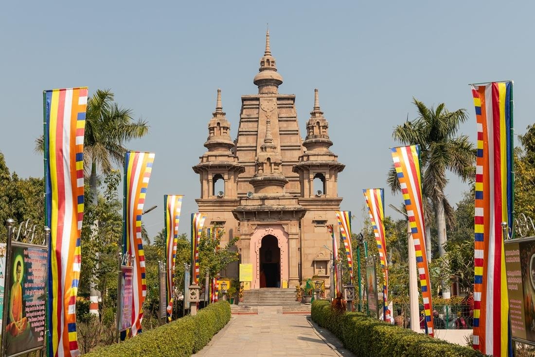 Buddhist heritage temple in Sarnath near Varanasi
