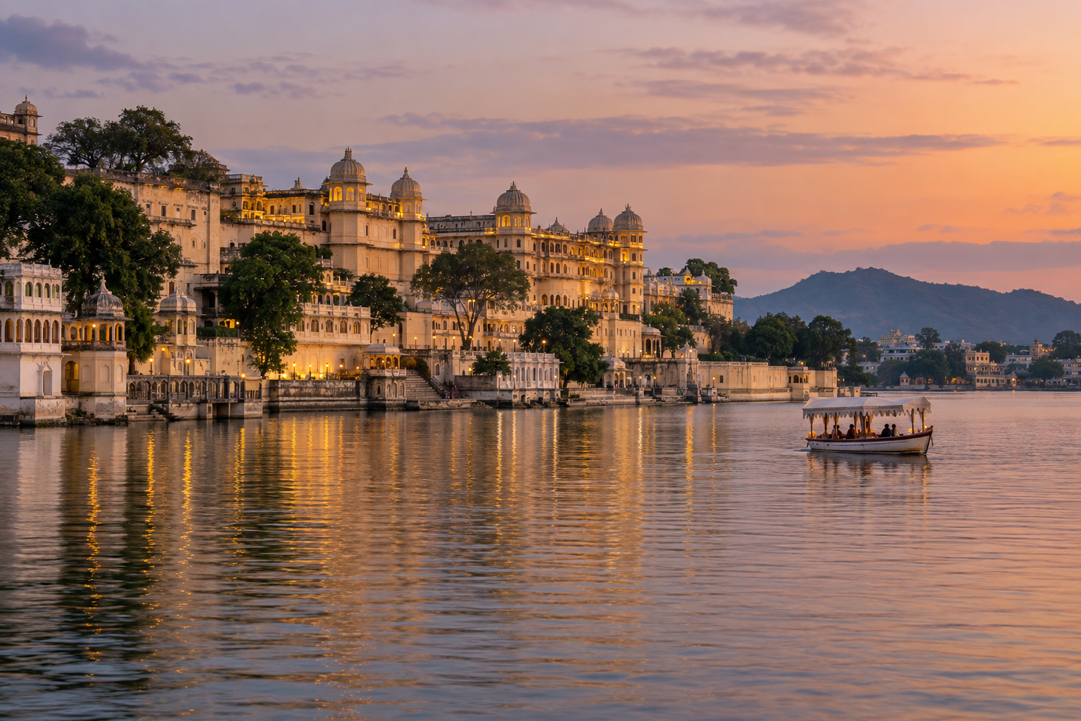 Lake Pichola and Udaipur heritage architecture