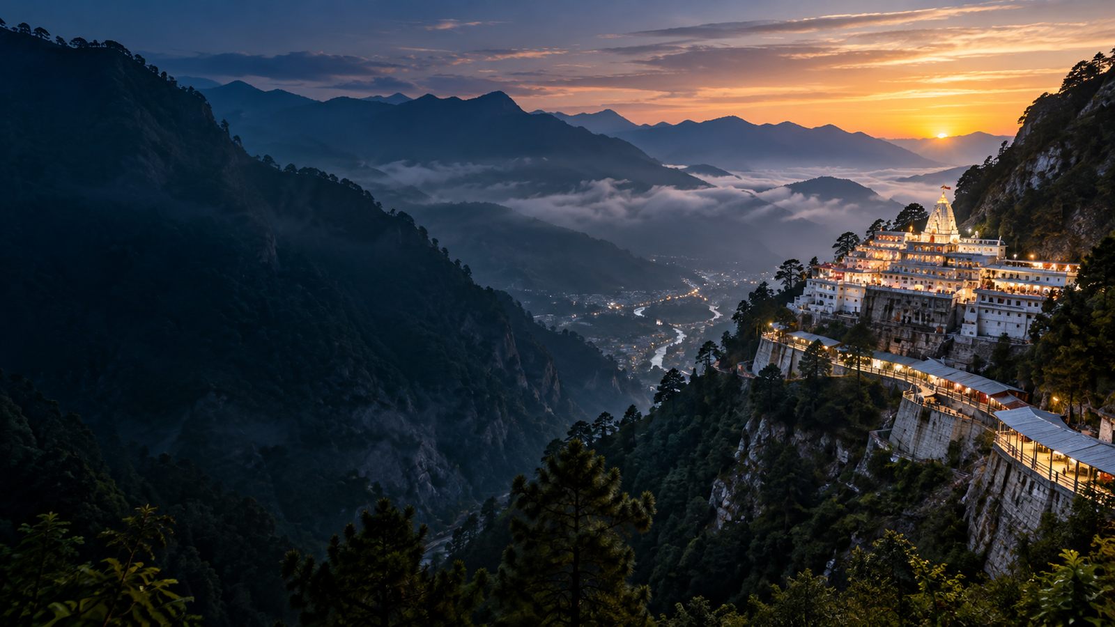 Trikuta Hills and Mata Vaishno Devi pilgrimage scenery