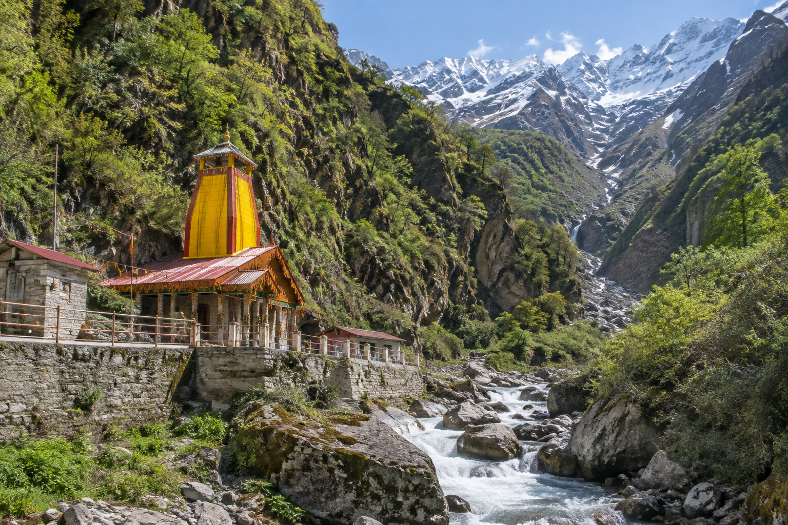 Yamunotri Temple in the Himalayas